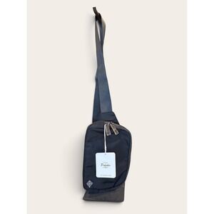 Pander Large 2L Belt Bag Black Nylon Unisex Fanny Pack Adjustable Crossbody Bag